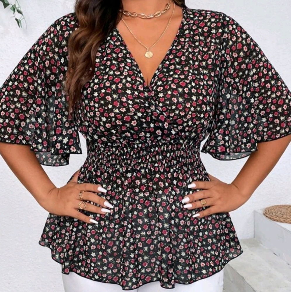 Lot of 4 LIKE NEW Shein 2X blouses - Picture 11 of 14